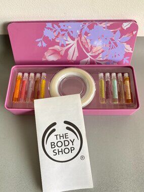 2007 RARE The Body Shop Home Fragrance Heaven Scent Tin Set Lamp Ring NEW